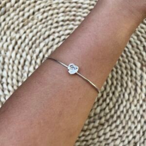 Bracelete Coração Zircônia